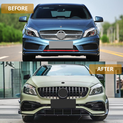 Moderne style de design de luxe pour BENZ A classe Kit de carrosserie fourniture A45 AMG grille pare-chocs arrière