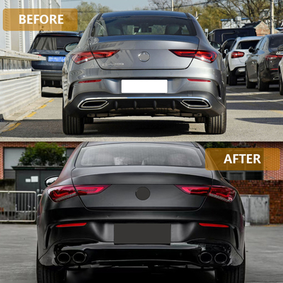 L'échappement des lèvres et de la gorge du diffuseur arrière 100% testé pour Mercedes-Benz CLA W118 2020-2024