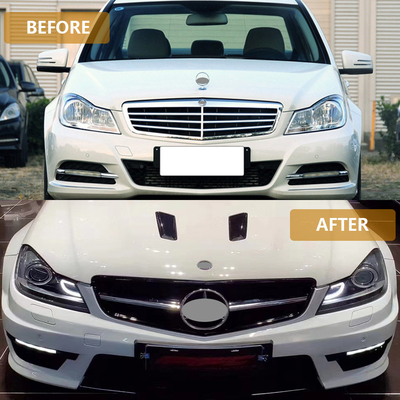 Grille de voiture Mercedes-Benz Classe C W204 Modifié à la grille de pare-chocs avant de style C63 AMG