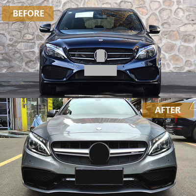 Grille de pare-chocs avant personnalisée C63 AMG Style pour Mercedes Benz Classe C W205 2015-2018