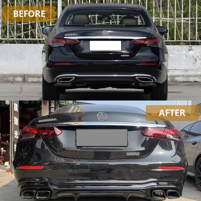 Pipe en acier inoxydable argentée ou noire pour BENZ E63 style W213 Autres pièces de carrosserie