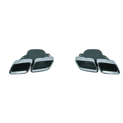 Points d'échappement en acier inoxydable poli C63 AMG Style pour 15-18 Mercedes-Benz C-Class W205