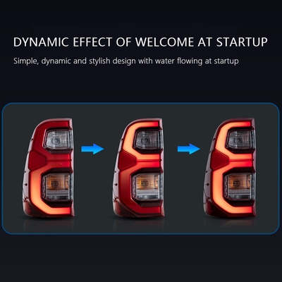 Testé Hiace 2020 feux arrière pour Toyota Hilux Rocco DRL Feu de freinage, signal de virage et arrêt
