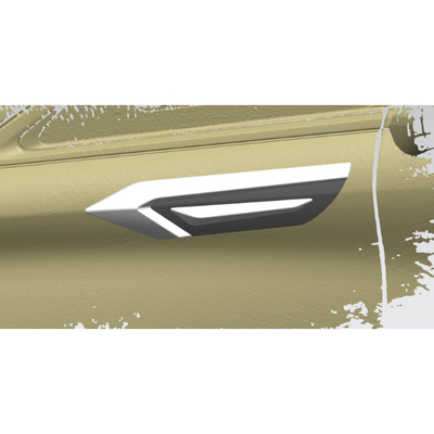 Accessoires extérieurs argentés/noirs ABS chromés pour le pare-porte Toyota Alphard2024
