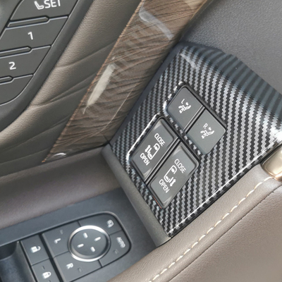 Couverture de commande de porte en fibres de carbone Toyota Alphard 2024 pour accessoires intérieurs ABS