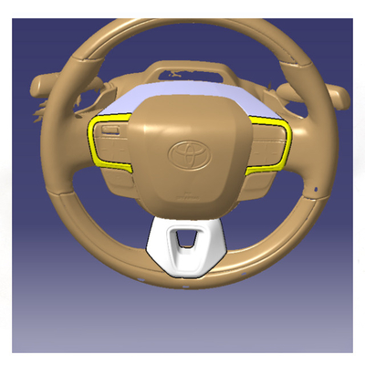 Décoration style de conception Volant en fibre de carbone Décoration pour Toyota Alphard 2024