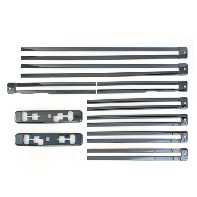 Trims de rails décoratifs en acier inoxydable pour Toyota Alphard Vellfire2024