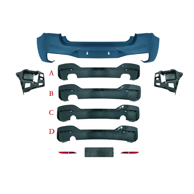 Logo personnalisé accepté Kit de voiture pour BMW Série 1 F20 15-18 MT Style Upgrade Kit de carrosserie arrière